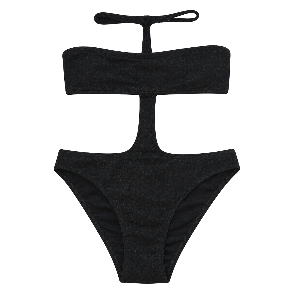 Avon ,Black Cutout One-Piece Swimsuit 1