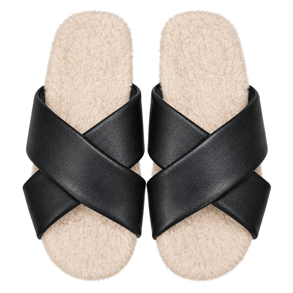 RM by Rebecca Minkoff Faux Leather X-Cross Slippers 1