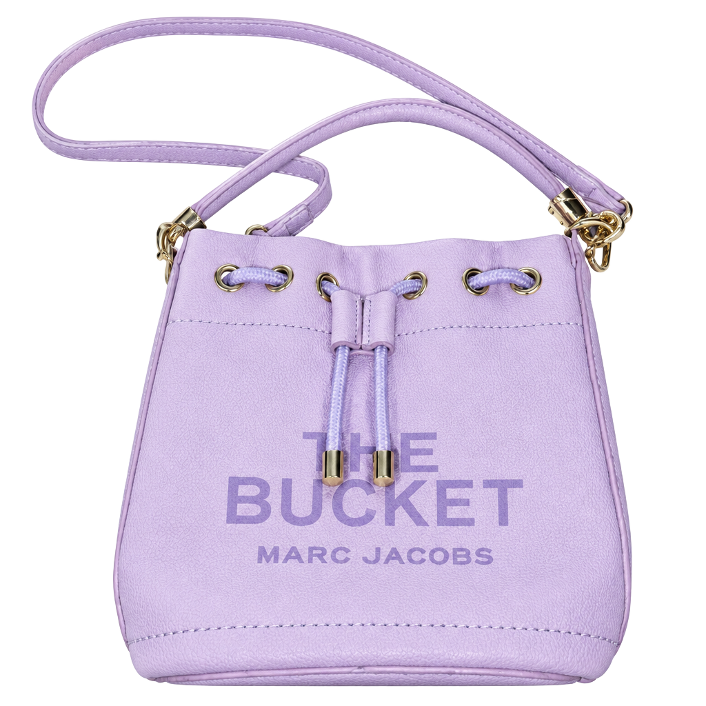 The Leather Bucket Bag Wisteria Purple 1