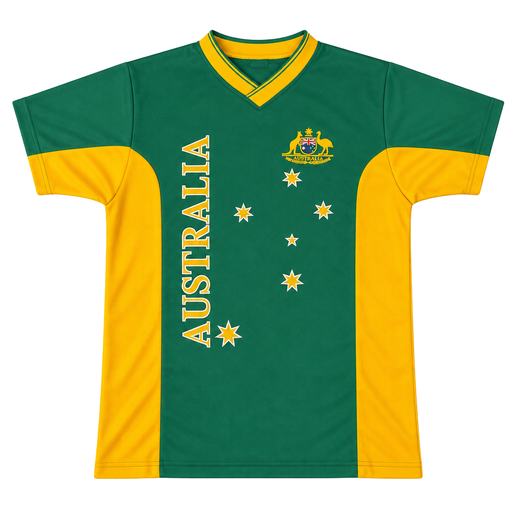 Hoxley Australia Soccer Jersey Size L Green Gold 1