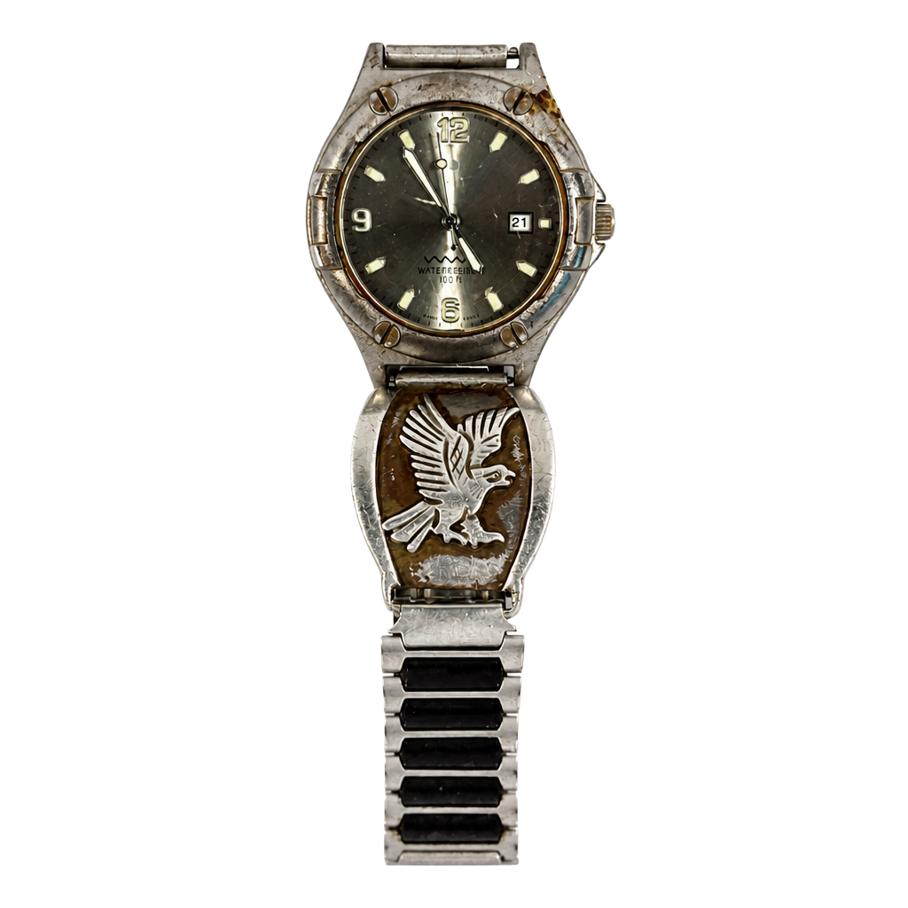 VINTAGE RELIC WET WATCH American Eagle Band Untested 1
