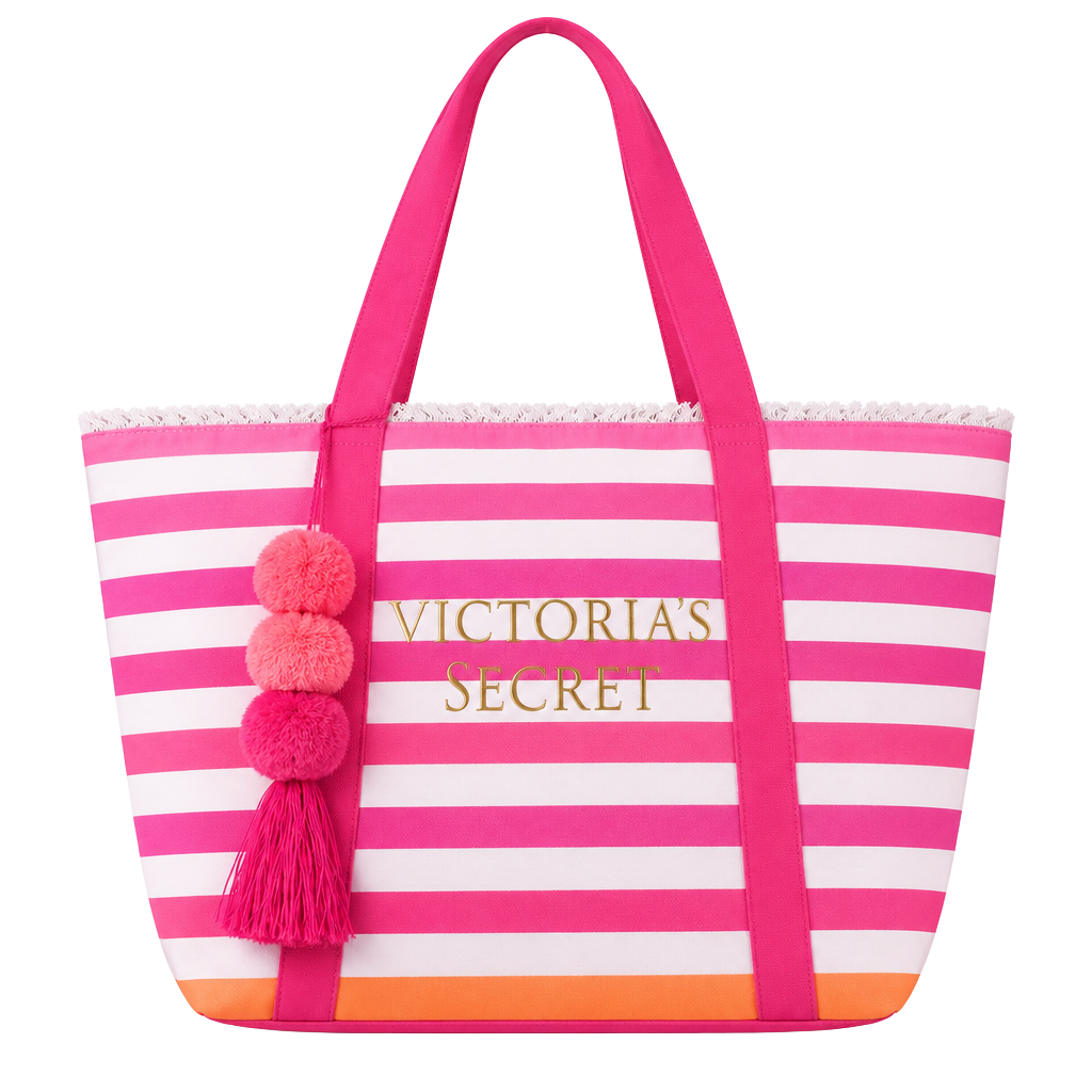Victoria's Secret Striped Tote Bag 1