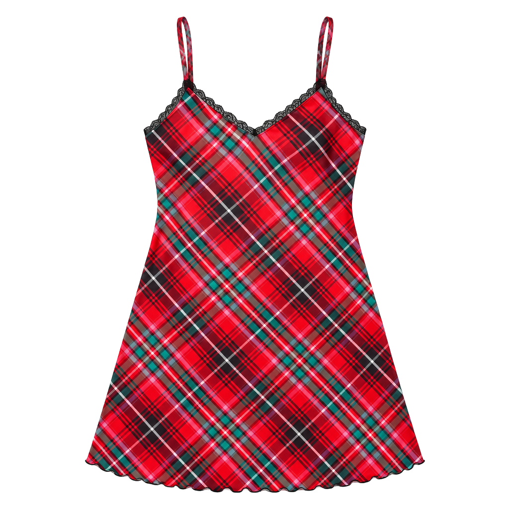 Victoria's Secret Slip Size S Plaid Chemise 1