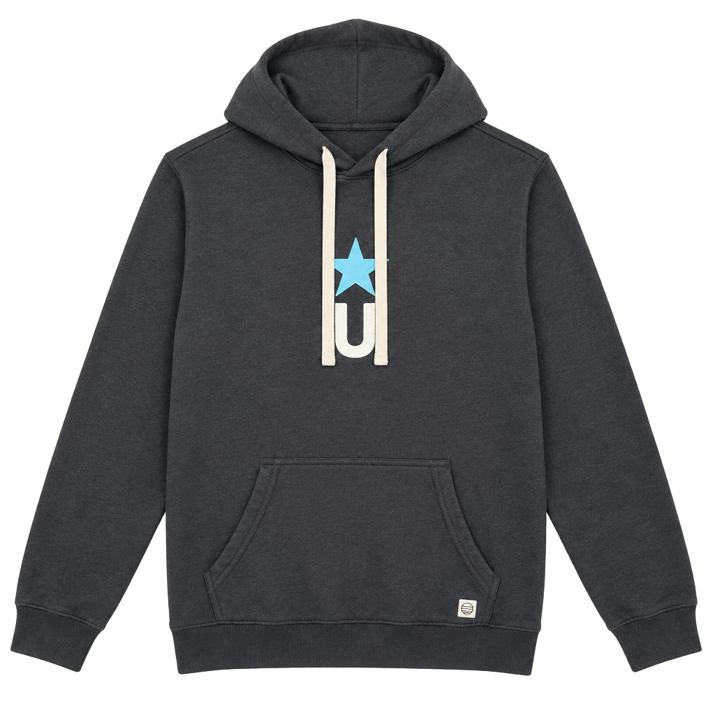 Marine Layer Gray Pullover Hoodie Sweatshirt Size M Ultra Soft Graphic Casual 1