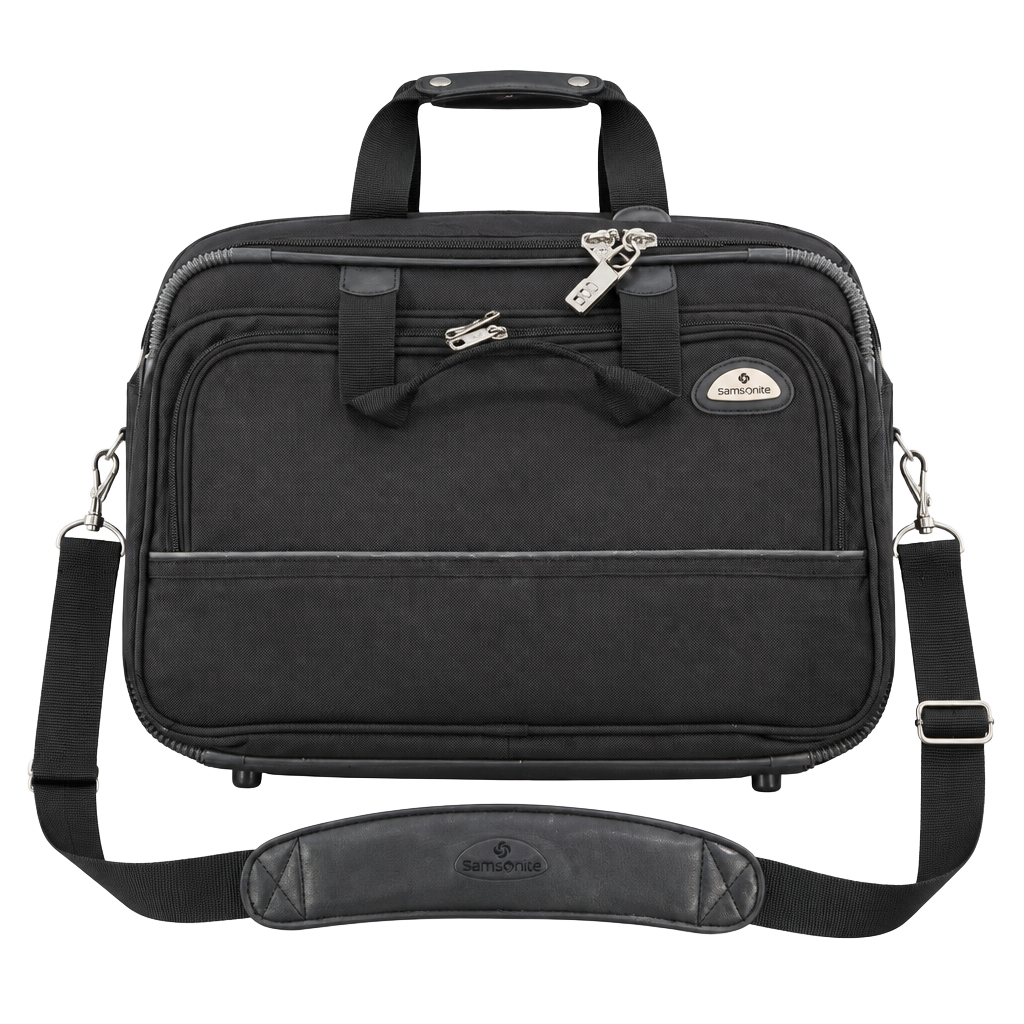 Samsonite Black Laptop Briefcase Business Travel Bag 1