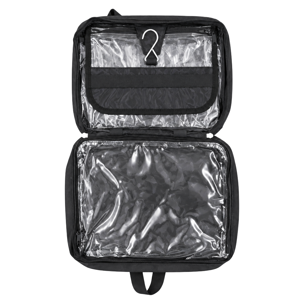 Unbranded Hanging Travel Toiletry Bag Black Cosmetic Organizer 1