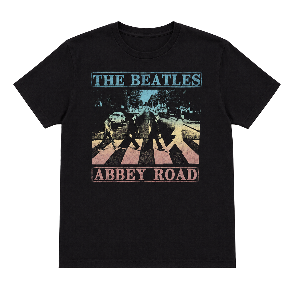 The Beatles Abbey Road T-Shirt XL Black Graphic Tee 1