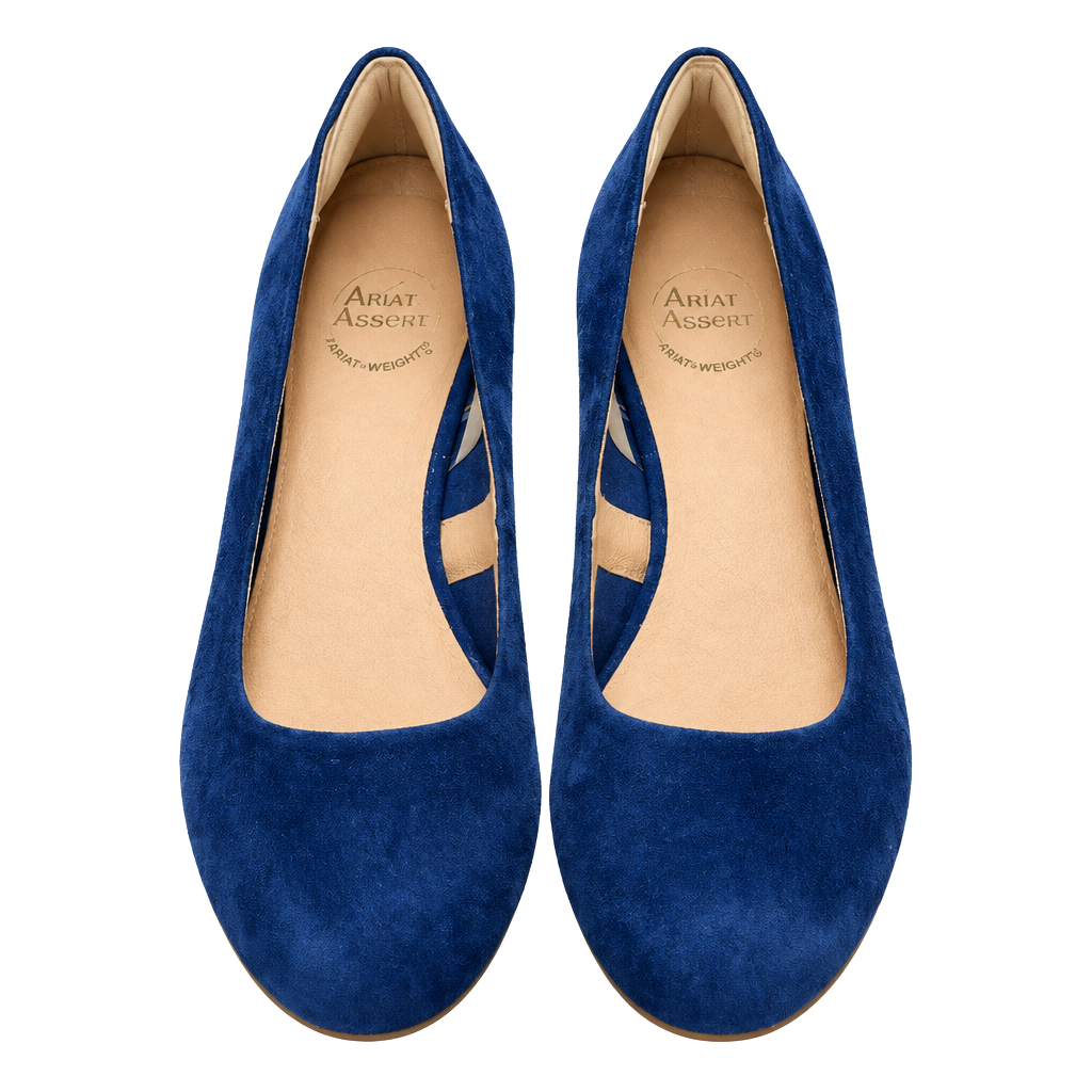 Andre Assous Blue Suede Cork Wedge Heels 1