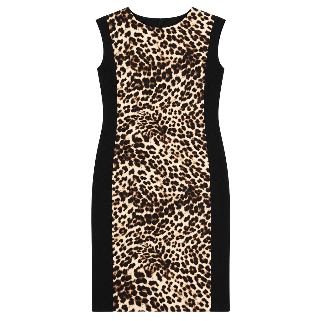 Vince Camuto Leopard Print Sheath Dress Size 2 1