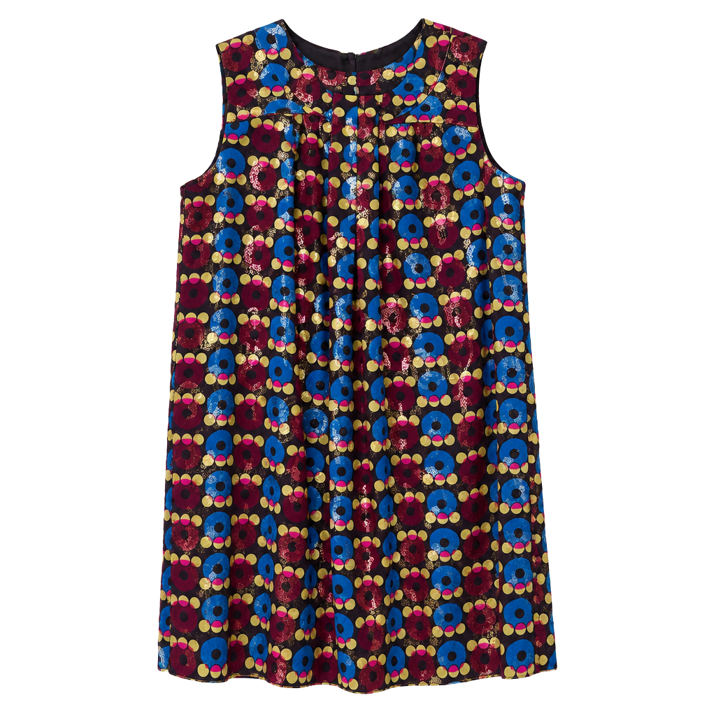 Anna Sui Metallic Circles Dress Size 7 1