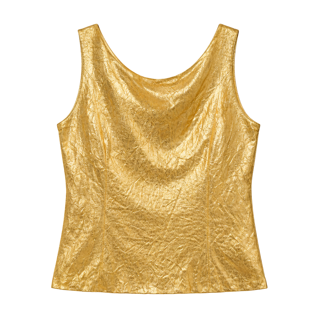 Gotham Original Vintage Gold Metallic Tank Top 1