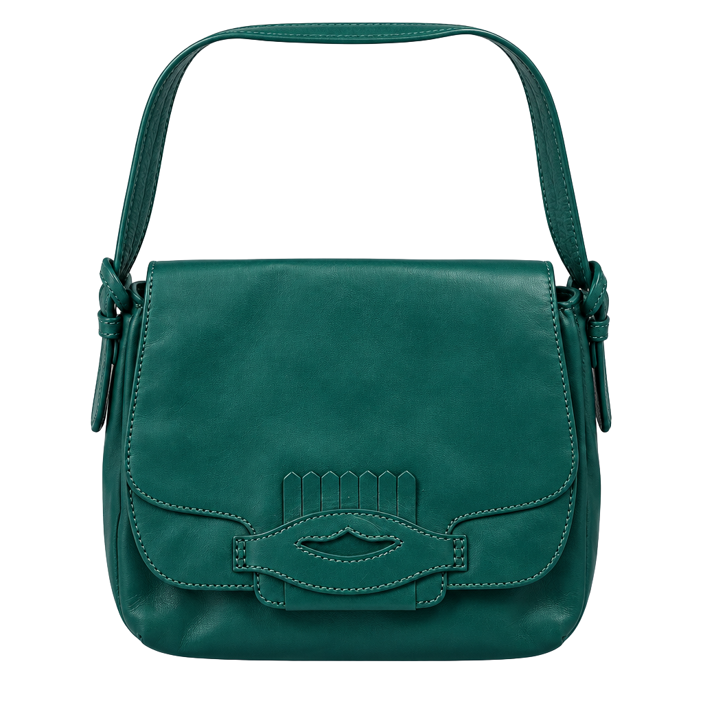Botkier Green Leather Shoulder Bag Crossbody 1