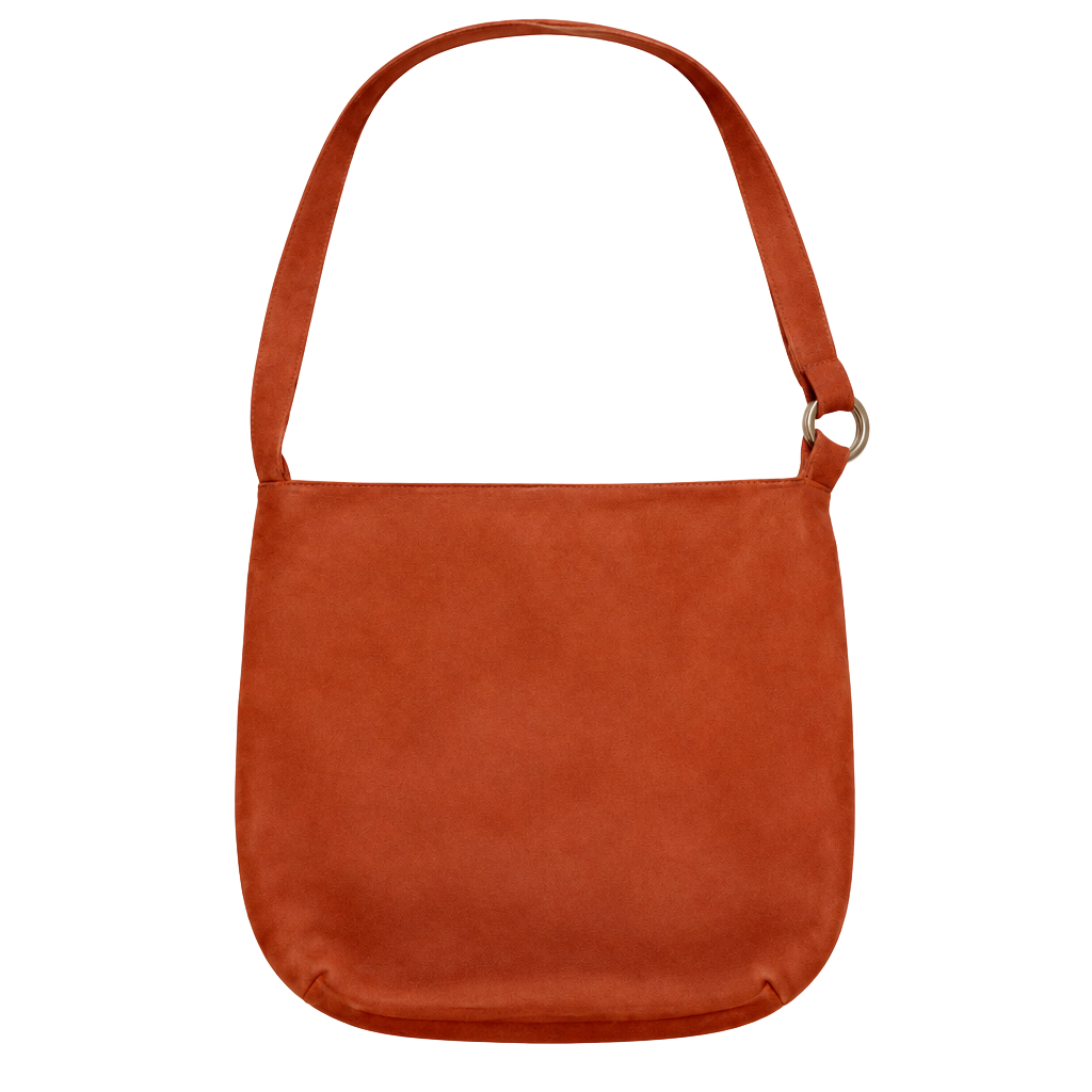 Green Fields Brown Leather Shoulder Bag Purse 1