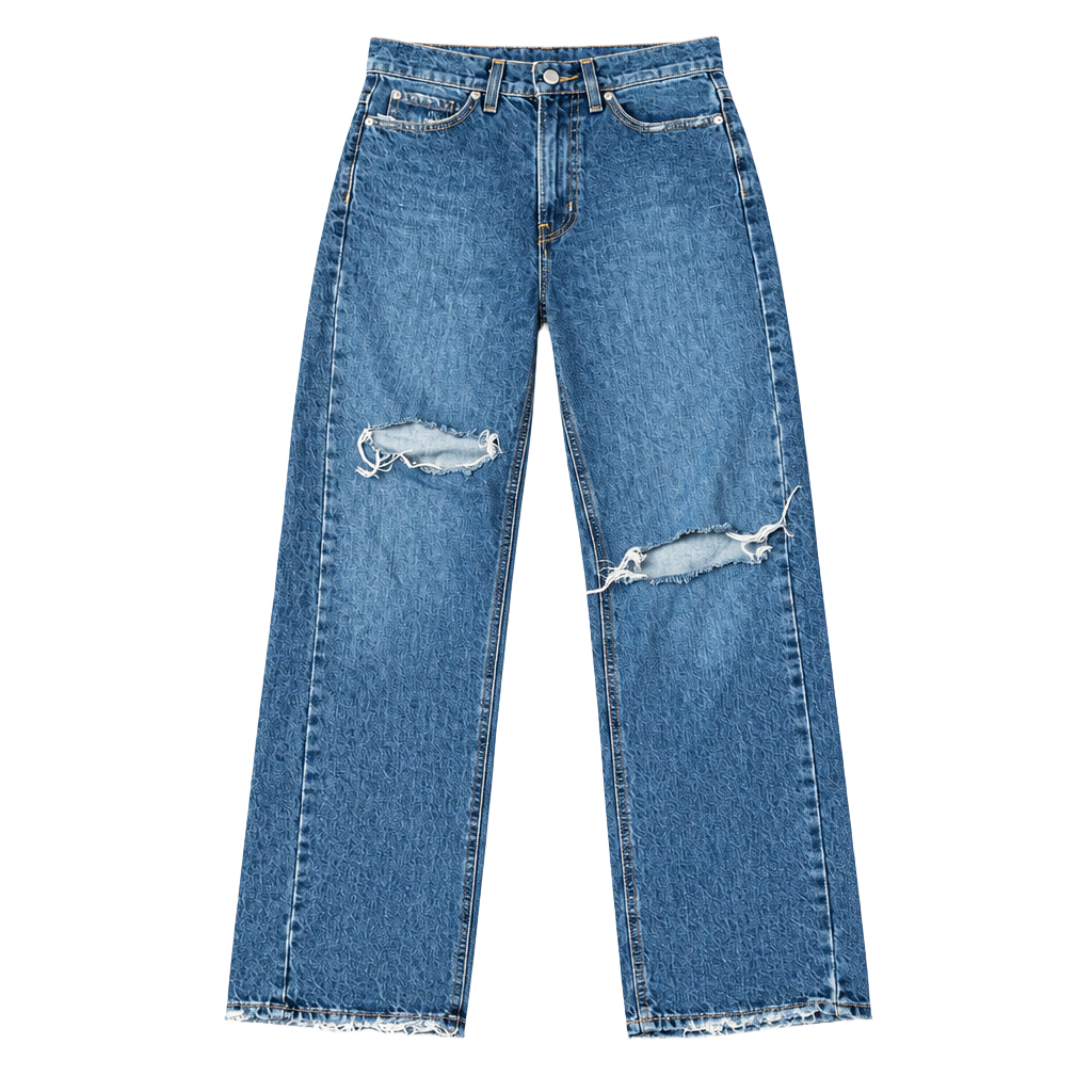 BDG Cowboy Jean High-Rise Distressed Straight Leg Jeans Size 25 1