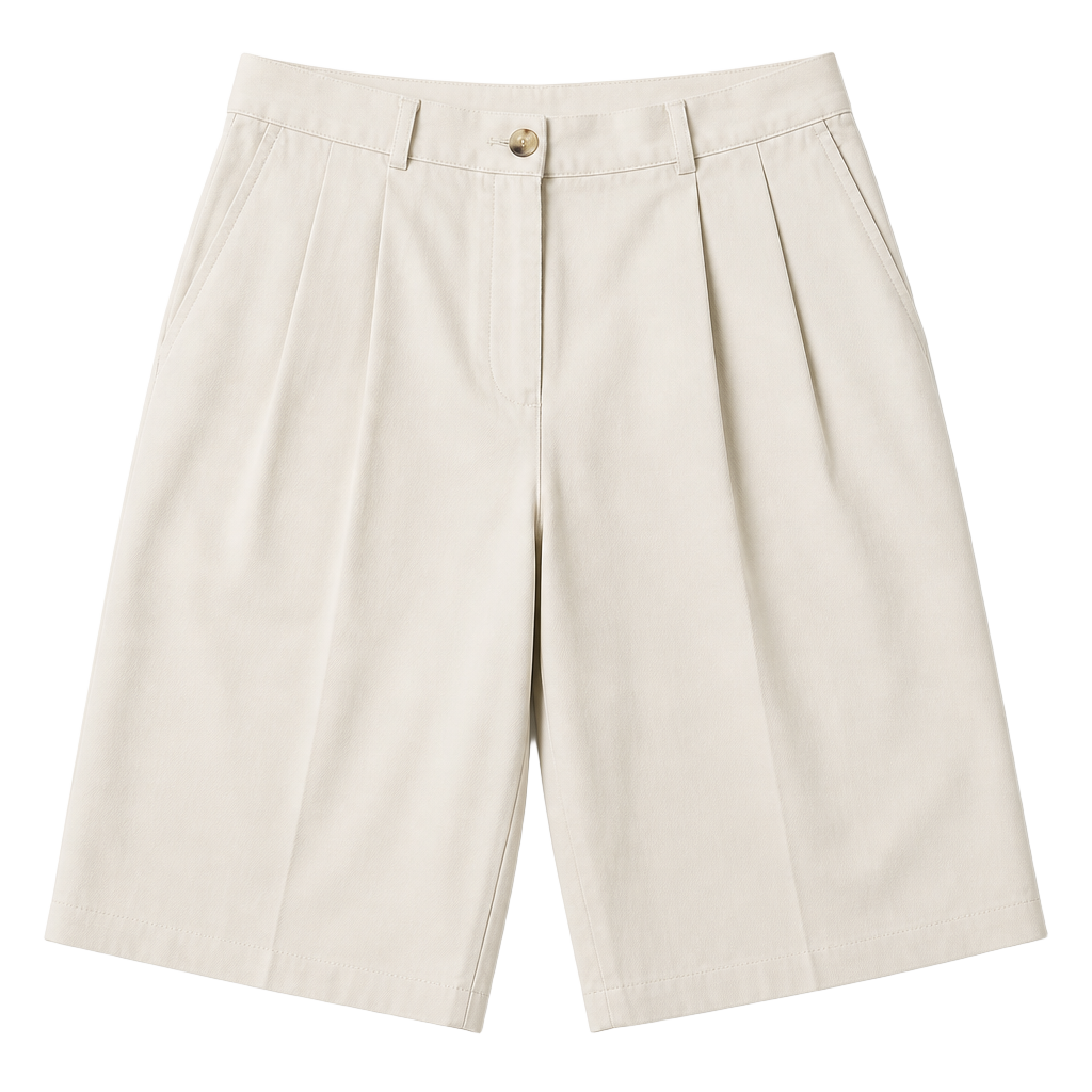L.L.Bean Women’s 12 Cream Pleated Pants Original Fit 100% Cotton Trousers
1