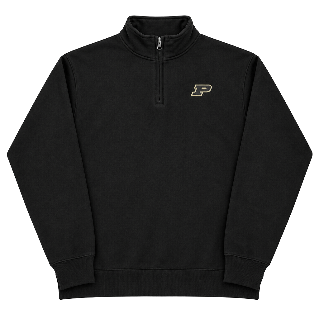 Blue 84 Purdue Boilermakers 1/4 Zip Sweatshirt 2XL Black 1