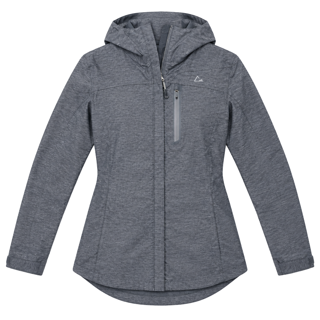 Paradox Rain Jacket Hooded Windbreaker Polyester Gray Womens Sz ..., 1