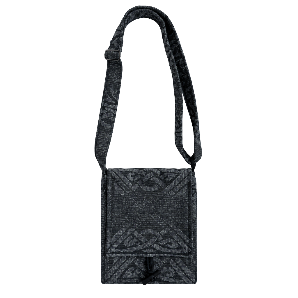 Calzeat Celtic Collection Crossbody Bag Green Wool Pattern 1