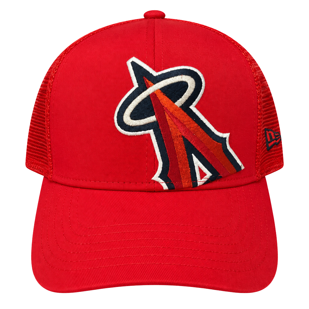 New Era Los Angeles Angels 9FORTY Trucker Hat Red 1