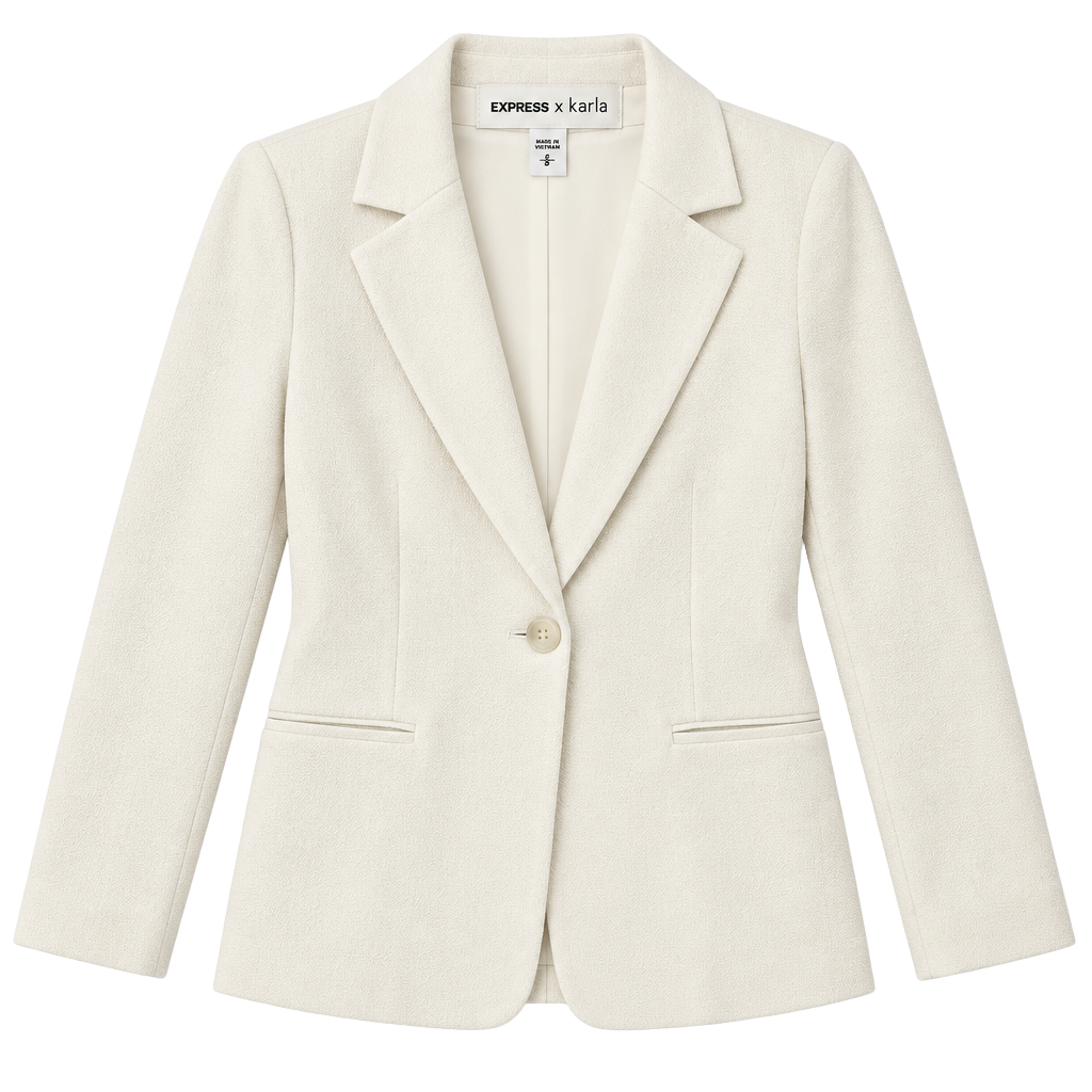 EXPRESS x karla Blazer Size S White New With Tags 1