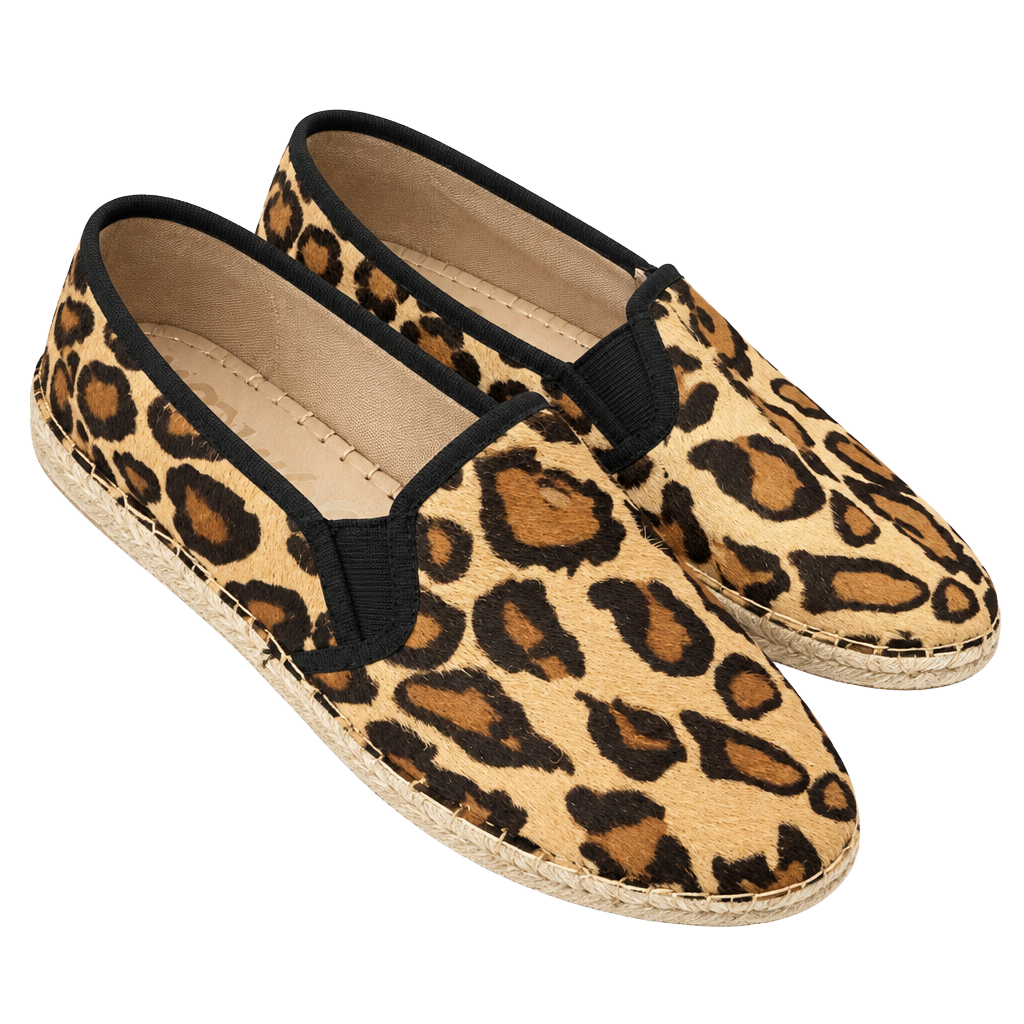 Sam Edelman Leopard Calf Hair Espadrille Slip On Shoes 6.5 1