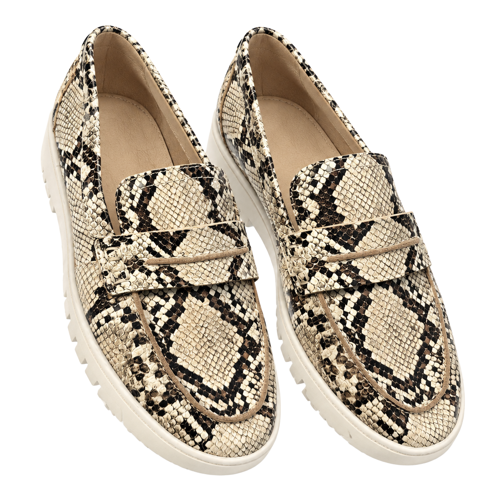 Vionic Loafers Snakeskin Print Platform Shoes 11 1