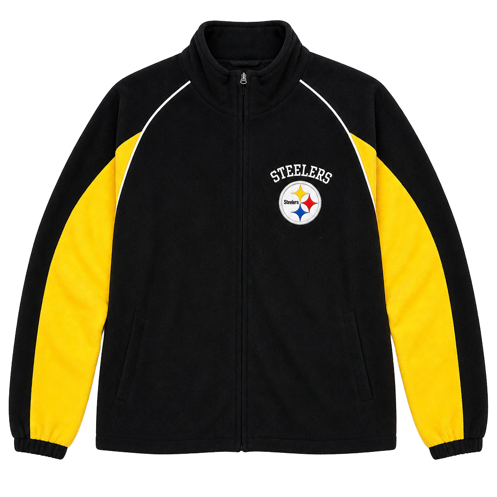 Pittsburgh Steelers NFL Men’s Medium Full-Zip Fleece Jacket 1