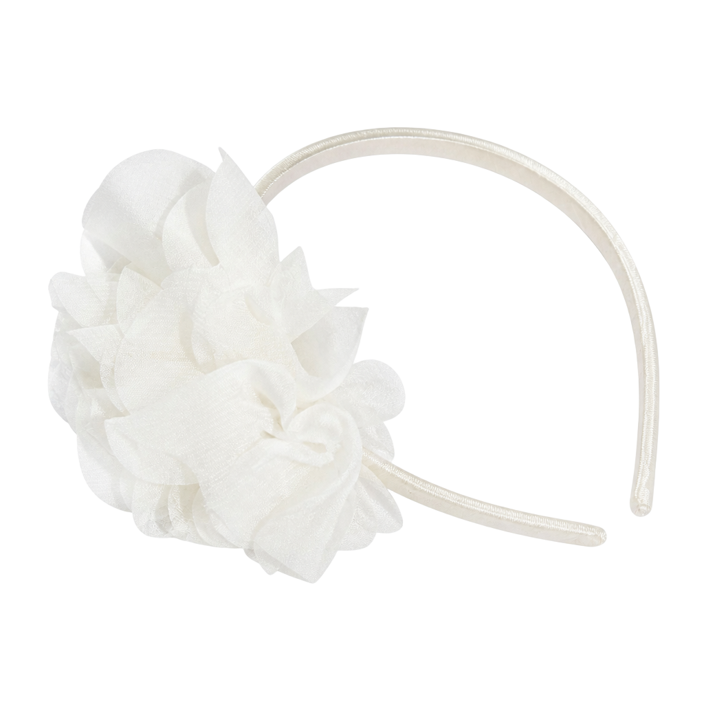 Gymboree Toddler Girls Flower Headband - Snow white 1
