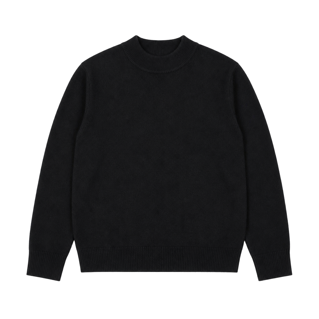 Sag Harbor Black Ribbed Sweater XL 1