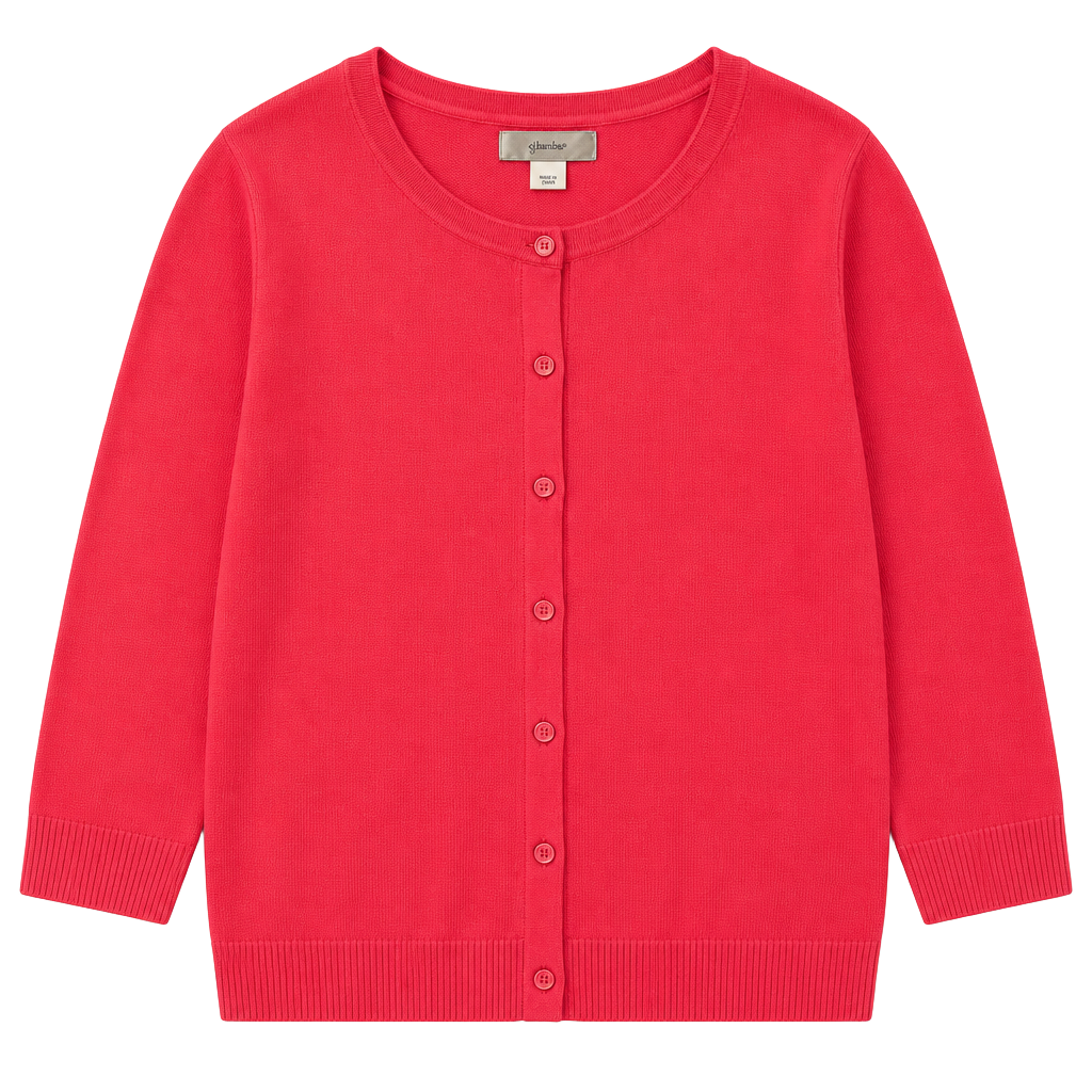 CJ Banks Women’s Cardigan Sweater 1X Red Button Front Plus Size NWT 1