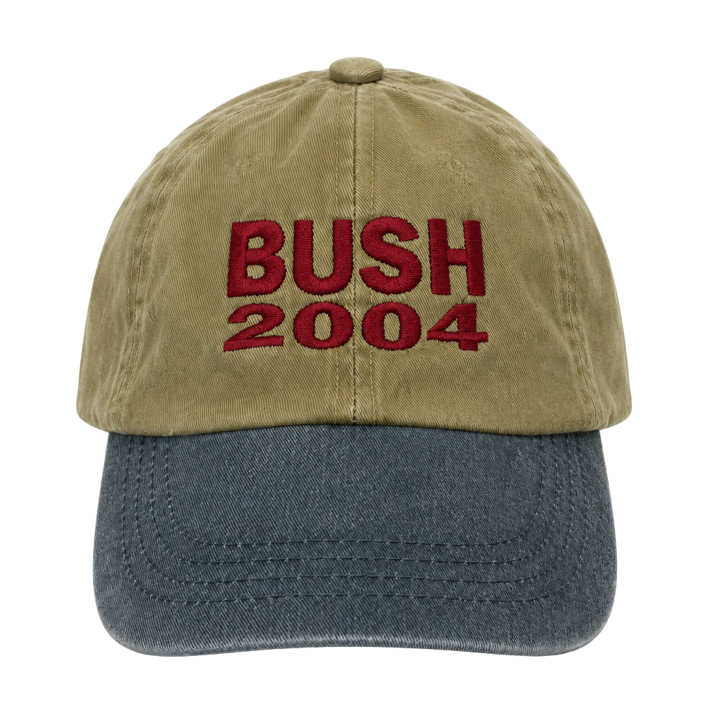 Anvil Bush 2004 Campaign Hat Cap Tan Blue Cotton 1