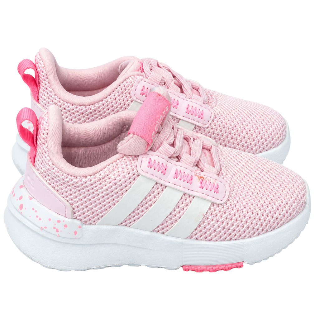 Adidas Sneakers Size 4K Pink White Mesh Toddler Shoes 1