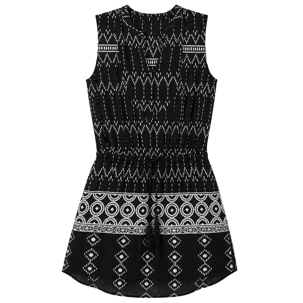 Collective Concepts Sleeveless Geometric Print Dress with Elastic Waist, Size M 1