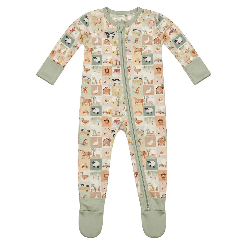The Sleepy Sloth Farm Days Bamboo Sleeper Size 3-6M Multi 1