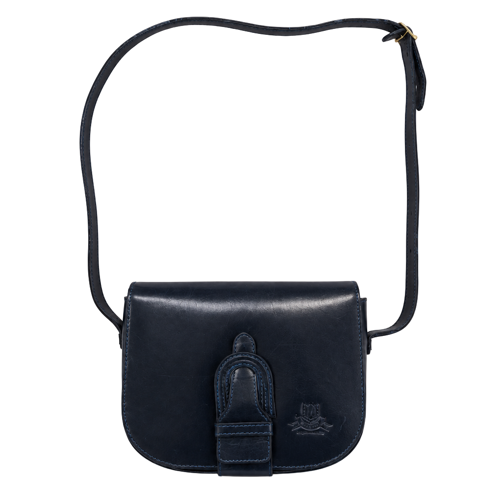 Maraolo Original Leather Crossbody Bag Dark Blue Vintage 1