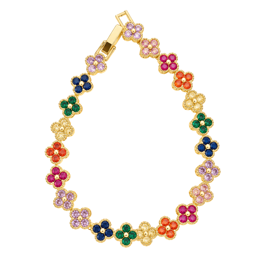 bohemian multicolor flower bracelet 1