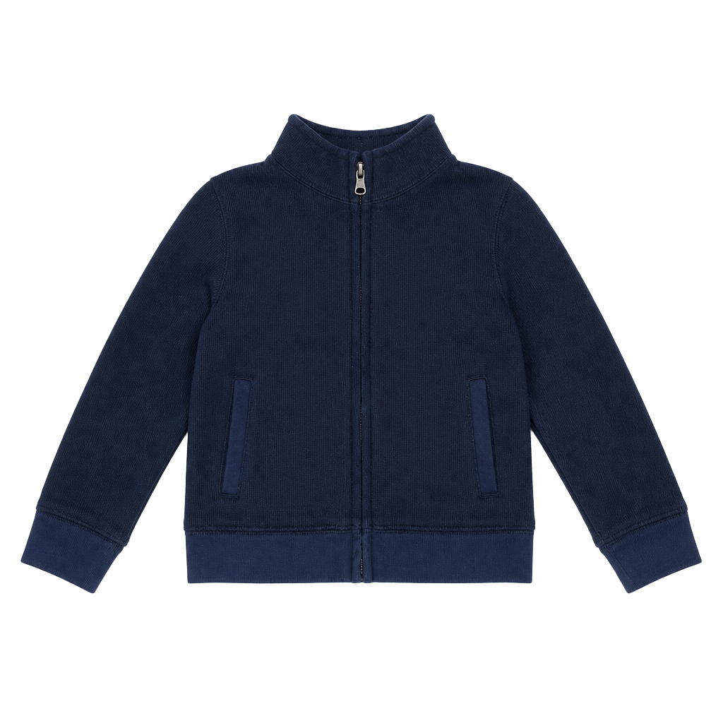 OshKosh B'gosh Full Zip Knit Jacket Size 5T Navy Blue 1