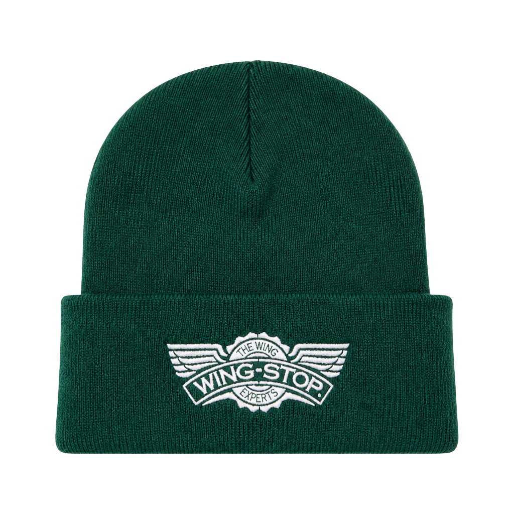 Port & Company Wingstop Embroidered Cuffed Beanie Green Acrylic 1