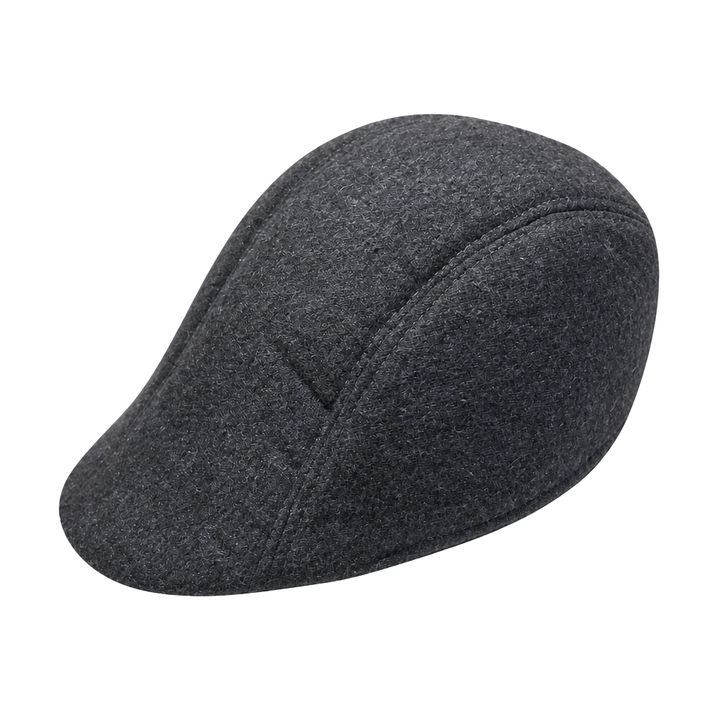 Unbranded Newsboy Flat Cap Size Large 58 Dark Grey Cotton Blend Cabbie Hat 1
