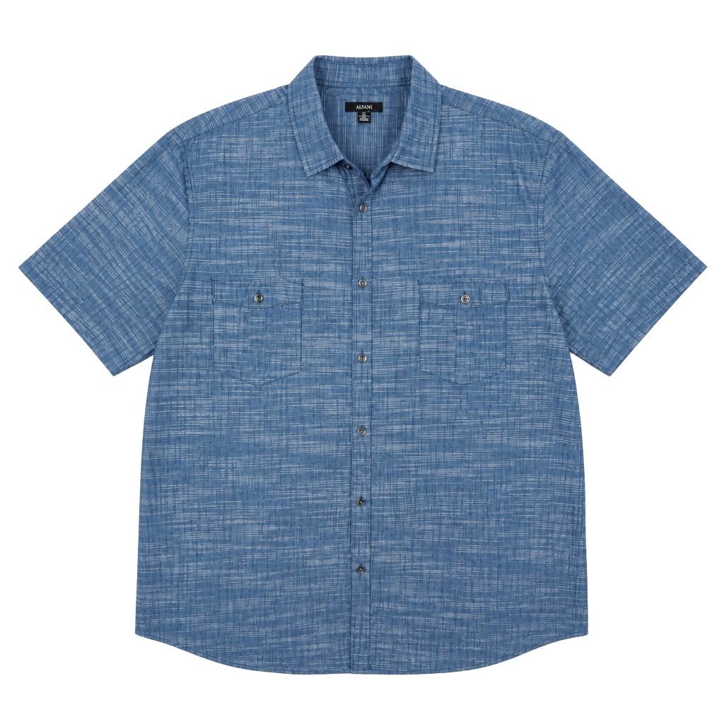 Alfani Plaid Button Up Shirt Size XXL Blue 1
