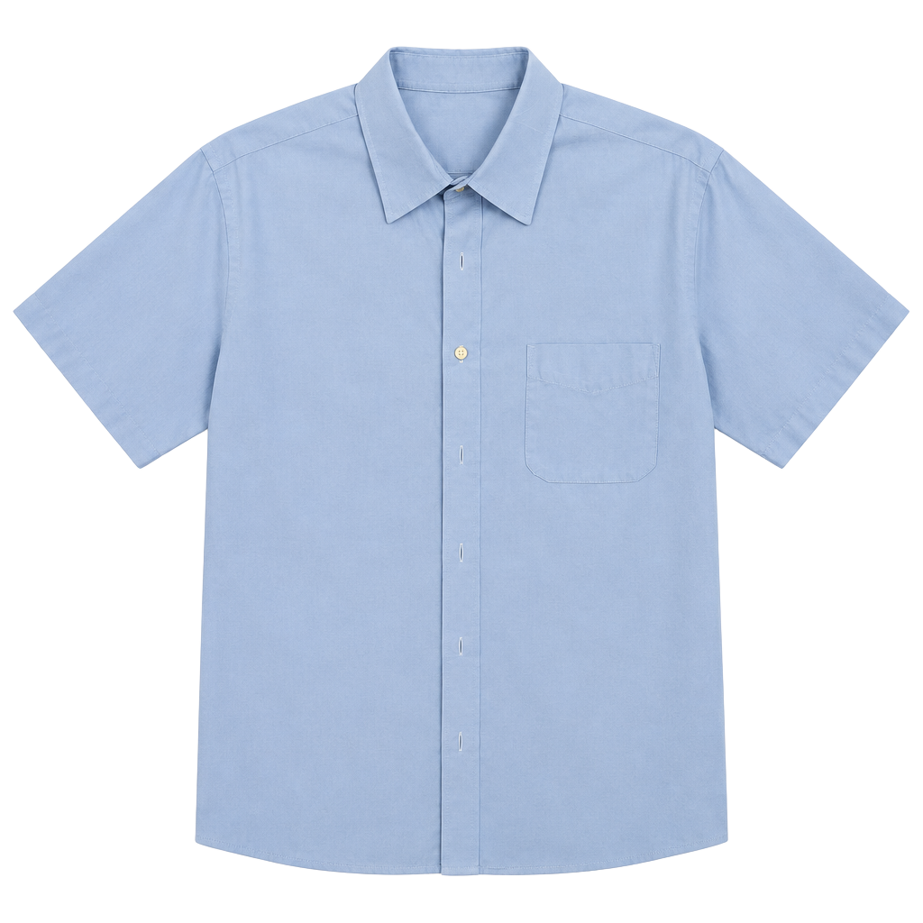 Club Room Regular Fit Short Sleeve Shirt XL 17 Light Blue Cotton 1