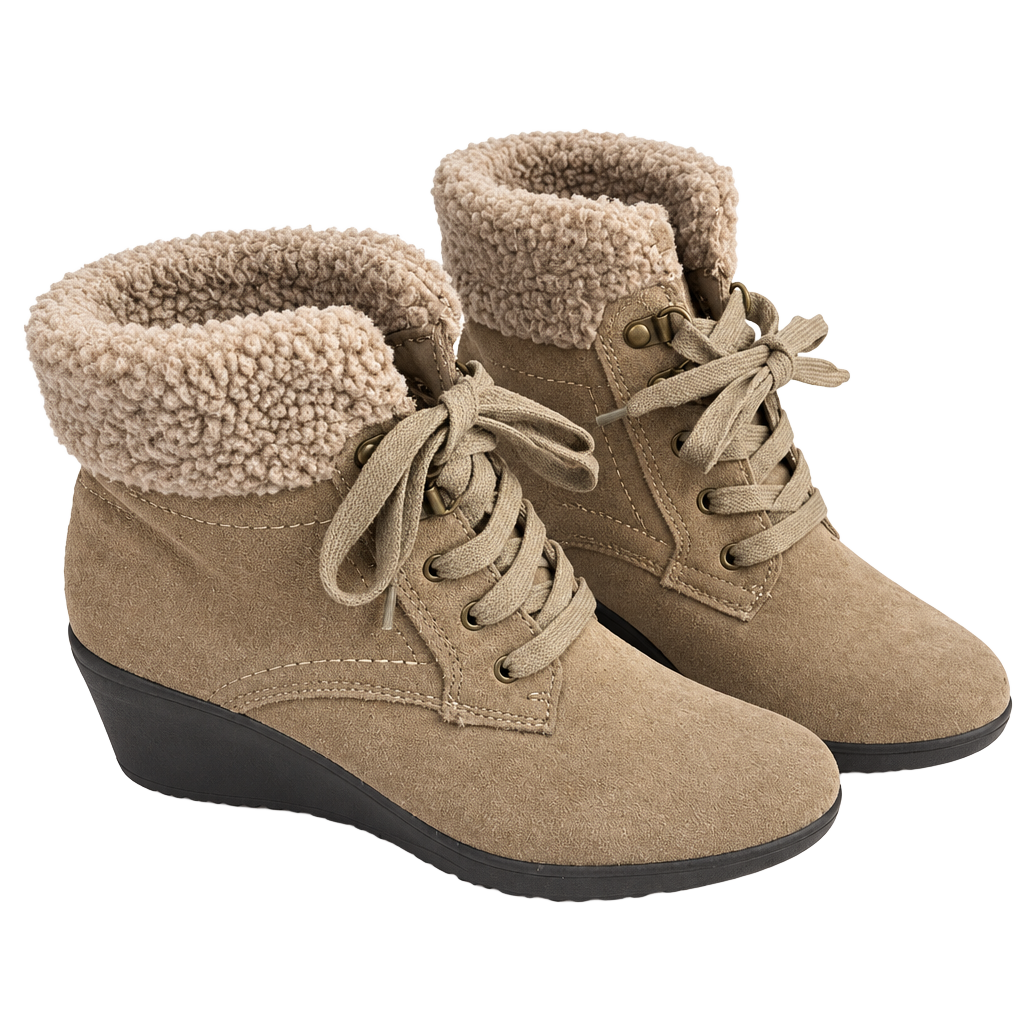 White Mountain Suede Heeled Ankle Boots Booties - Size 6 1/2 M 1