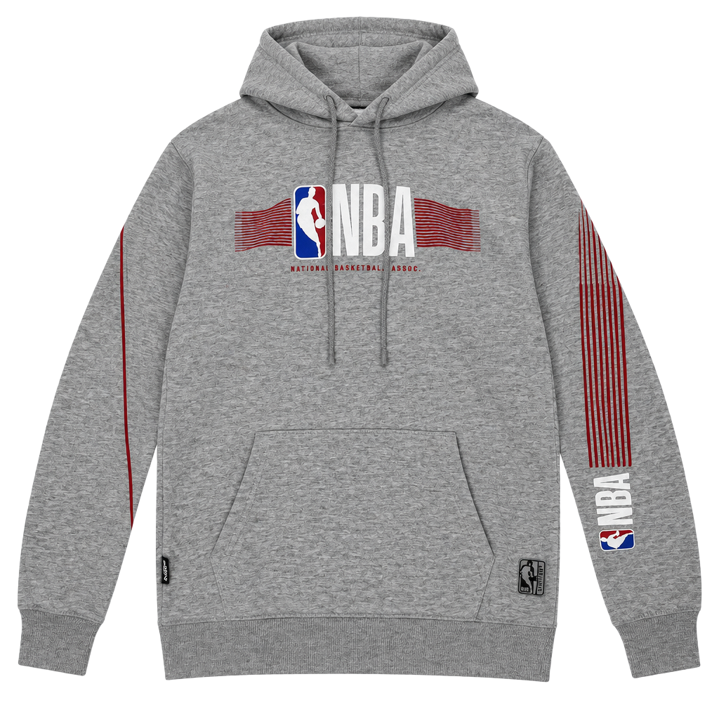 NBA National Basketball Association Hoodie Gray Pull Over Sweatshirt 1