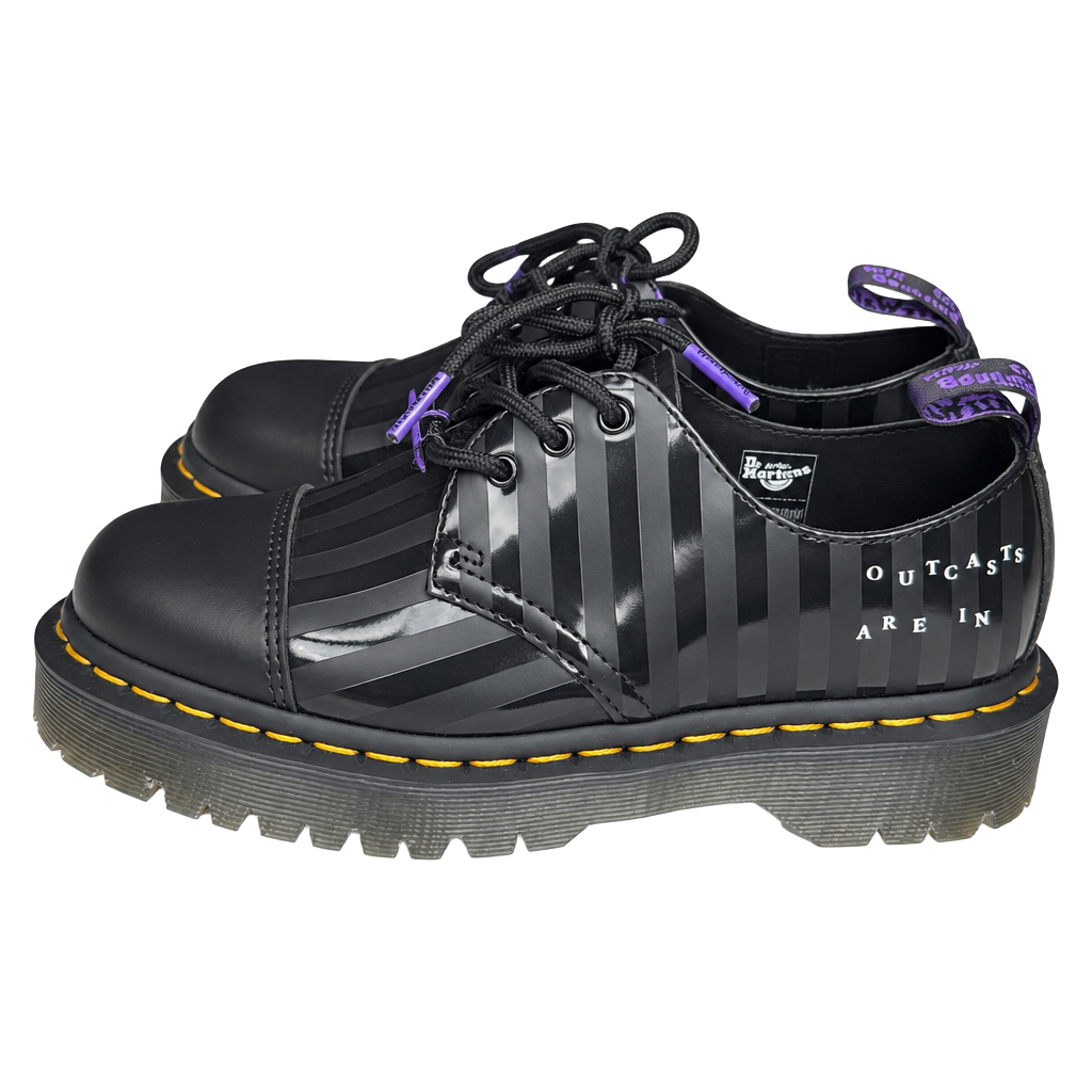 Dr. Martens Wednesday Addams Bex Oxford Shoes Black Purple Leather women 6 , men 5 limited edition 1
