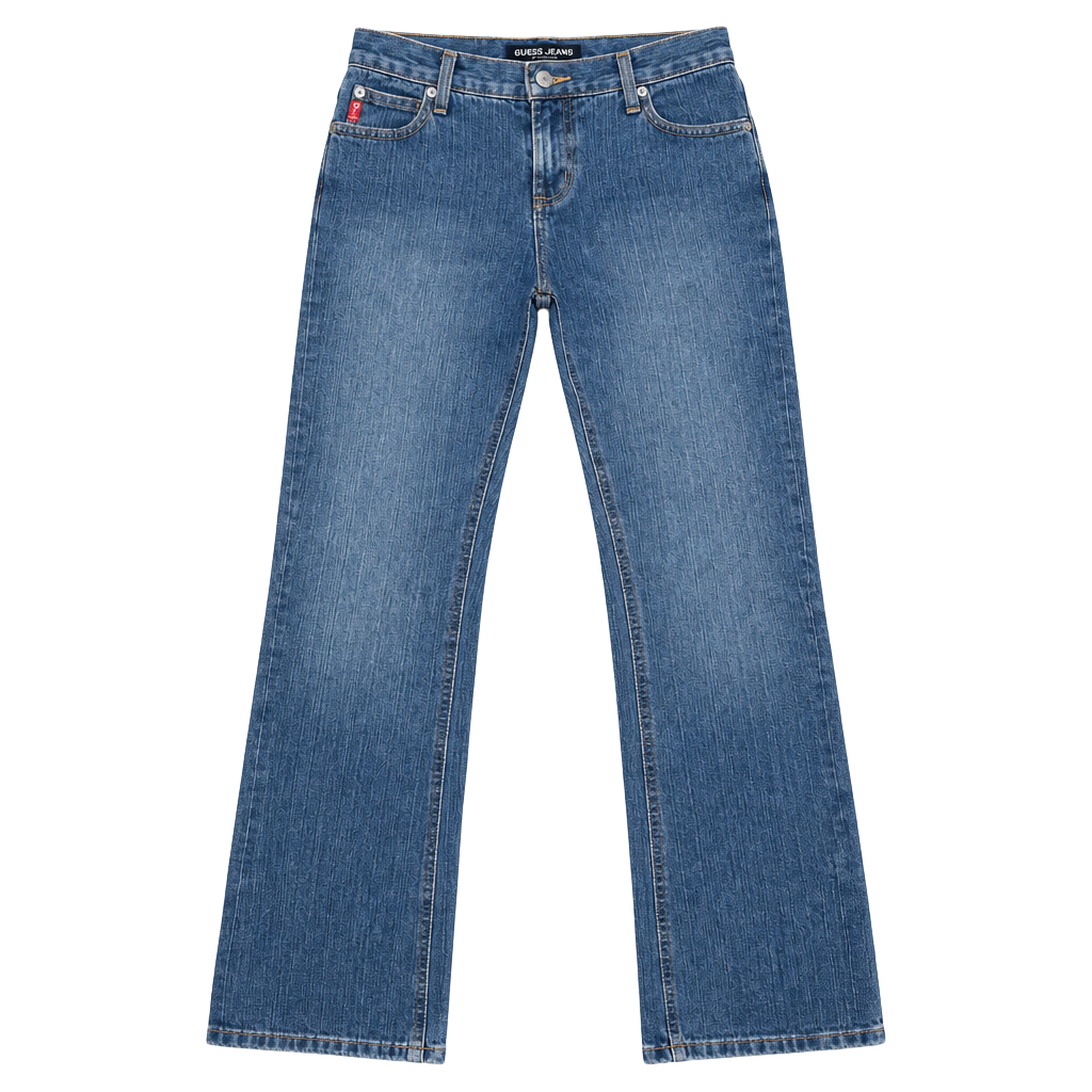 GUESS Jeans Womens Size 28 Blue Denim Straight Leg 100% Cotton Y2K Vintage S6 1