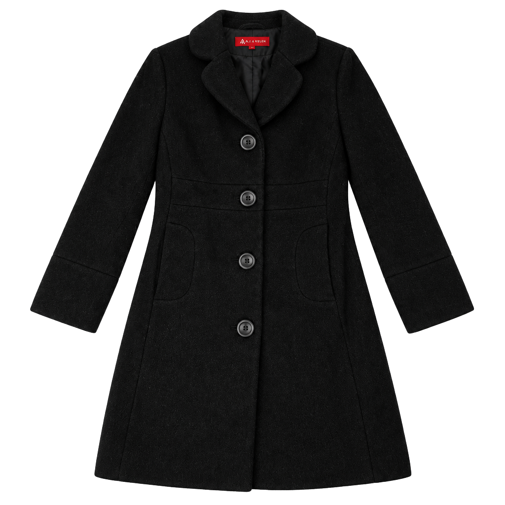 Anne Klein Wool Blend Coat Size PS Black Pea Coat Jacket 1