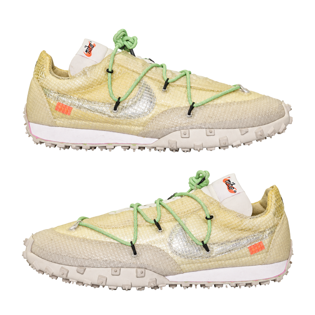 Off-White x Nike Waffle Racer Electric Green 1