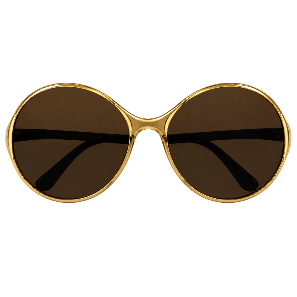 Metzler Zeiss Umbral Vintage Butterfly Sunglasses Gold Frame West Germany 1