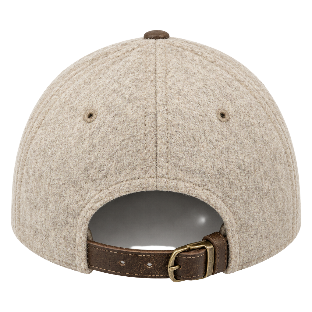 Stetson Felt Ball Cap Brown Leather Strapback Hat 1