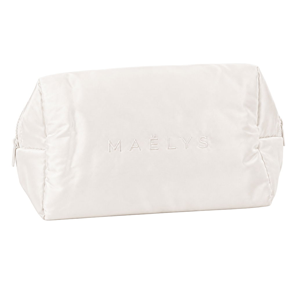 NEW Maelys White Toiletry Cosmetic bag D04JL 1